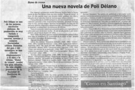 Una Nueva novela de Poli Délano