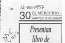Presentan libro de M. Durán  [artículo].