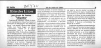 Miércoles líricos  [artículo].