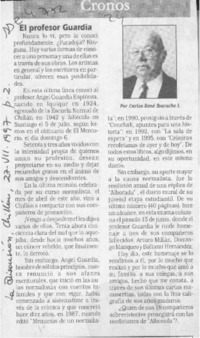 El profesor Guardia  [artículo] Carlos René Ibacache I.
