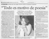 "Todo es motivo de poesía"  [artículo].