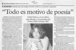 "Todo es motivo de poesía"  [artículo].