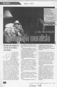El Cielo falso radiografía moralista  [artículo].