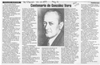 Centenario de González Vera  [artículo] Martín Ruiz.