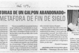 "Historias de un galpón abandonado" metáfora de fin de siglo  [artículo] Alejandra Costamagna.