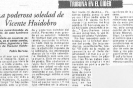 La poderosa soledad de Vicente Huidobro