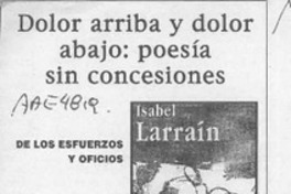 Dolor arriba y dolor abajo, poesía concesiones