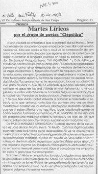 Martes líricos  [artículo].