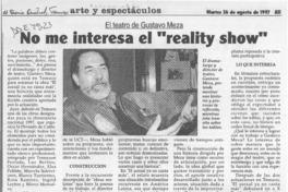 No me interesa el "reality show"  [artículo].