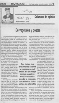 De vegetales y poetas