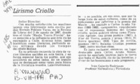 Lirismo criollo  [artículo] Iván Gajardo Rodríguez.