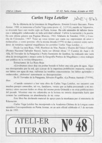 Carlos Vega Letelier  [artículo].