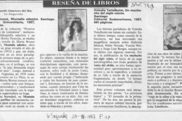 Reseña de libros  [artículo] Eduardo Guerrero del Río.