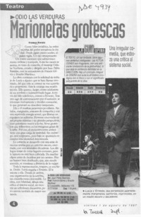 Marionetas grotescas  [artículo] Andrés Gómez.