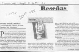 Poema de la exitencia  [artículo] Luis Vargas Saavedra.