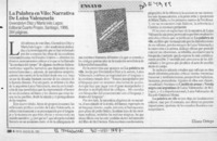 La palabra en vilo, narrativa de Luisa Valenzuela  [artículo] Eliana Ortega.
