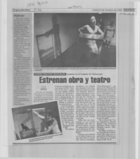 Estrenan obra y teatro