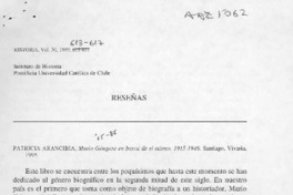Mario Góngora en busca de sí mismo 1915-1946  [artículo] Joaquín Fermandois.