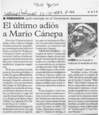 El Ultimo adiós a Mario Cánepa  [artículo].