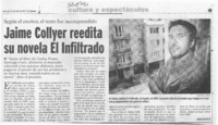 Jaime Collyer reedita su novela El infiltrado
