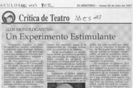 Un experimento estimulante