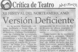 Versión deficiente  [artículo] Carola Oyarzún.