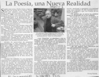La poesía, una nueva realidad  [artículo] Yenny Cáceres.