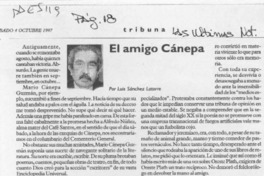 El amigo Cánepa  [artículo] Luis Sánchez Latorre.
