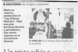 Un Triste adiós a Mario Cánepa Guzmán  [artículo].