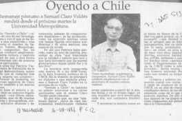 Oyendo a Chile  [artículo].