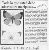 Todo lo que usted debe saber sobre mariposas --  [artículo].