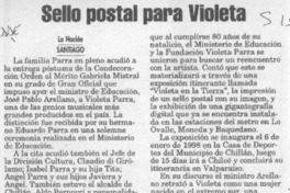 Sello postal para Violeta  [artículo].