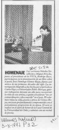 Homenaje  [artículo].