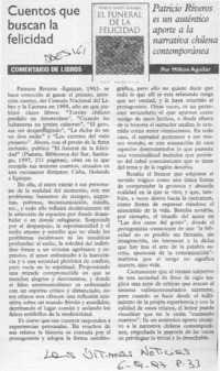 Cuentos que buscan la felicidad  [artículo] Milton Aguilar.