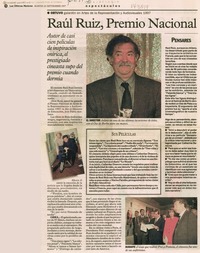 Raúl Ruiz, Premio Nacional