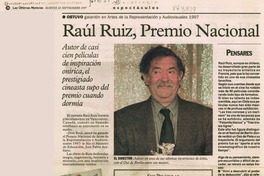 Raúl Ruiz, Premio Nacional