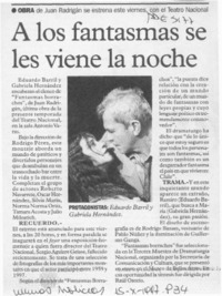 A los fantasmas se les viene la noche  [artículo].