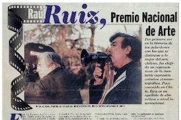 Raúl Ruiz, Premio Nacional de Arte