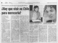 Hay que vivir en Chile para merecerlo?  [artículo].