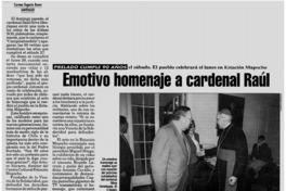 Emotivo homenaje a cardenal Raúl