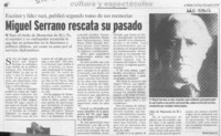 Miguel Serrano rescata su pasado