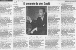 El consejo de don David  [artículo] Sergio Vodanovic.