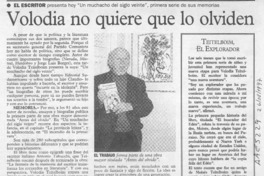 Volodia no quiere que lo olviden  [artículo].