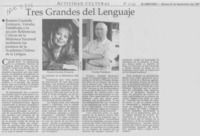 Tres grandes del lenguaje