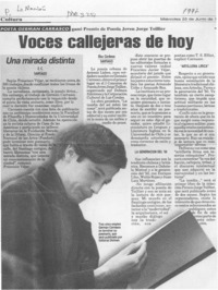 Voces callejeras de hoy  [artículo] Elisa Cárdenas.