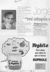 Jorge Teillier, "mi utopía es nostalgia del futuro"  [artículo] Cristián Warnken.