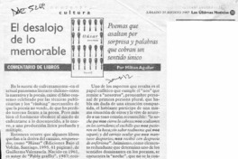 El desalojo de lo memorable  [artículo] Milton Aguilar.