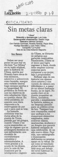 Sin metas claras  [artículo] Hans Ehrmann.