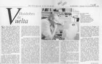 Huidobro de vuelta  [artículo] Lourdes Andrés.