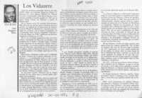 Los Vidaurre  [artículo] Luis Eugenio Silva.